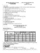 Đề cương ôn tập Học kì 2 Hóa học 11 năm 2023–2024 trường THPT Hoàng Văn Thụ (Hà Nội)